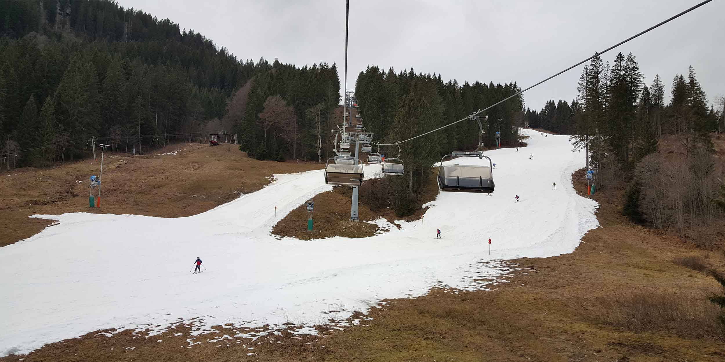 skiing area with a lift