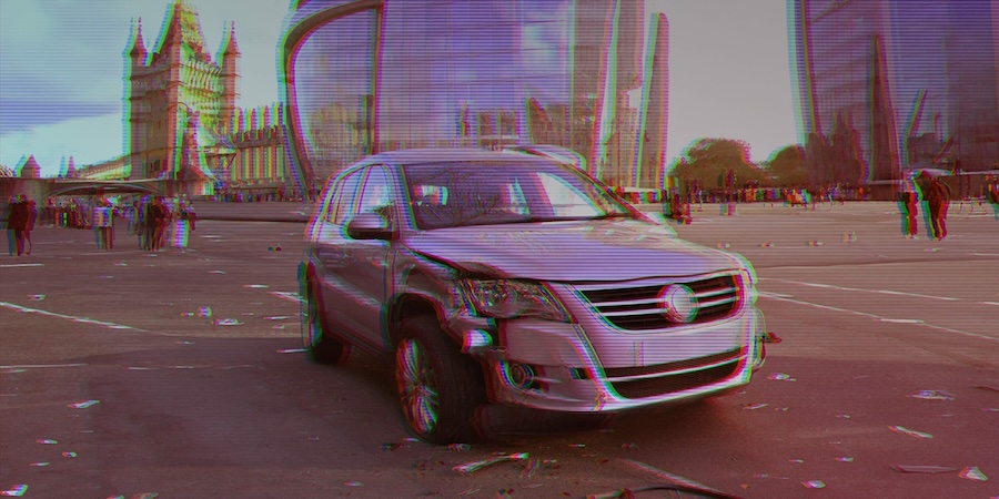 AI generated image of damaged car