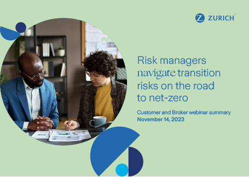 Cover Risk managers navigate transition risks on the road to net-zero